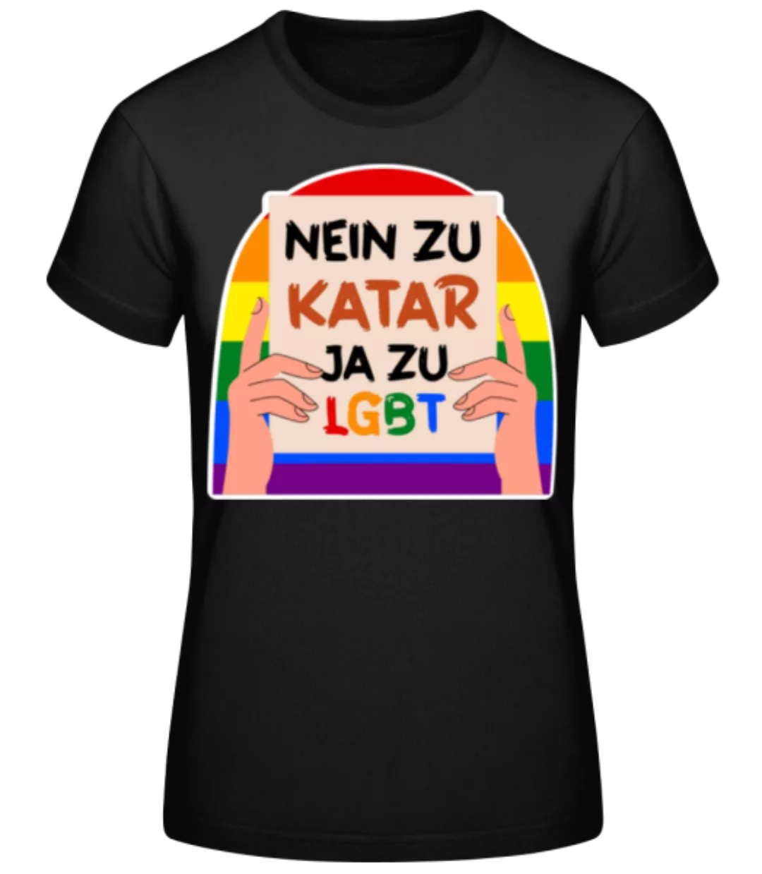 Nein Katar Ja LGBT · Frauen Basic T-Shirt günstig online kaufen