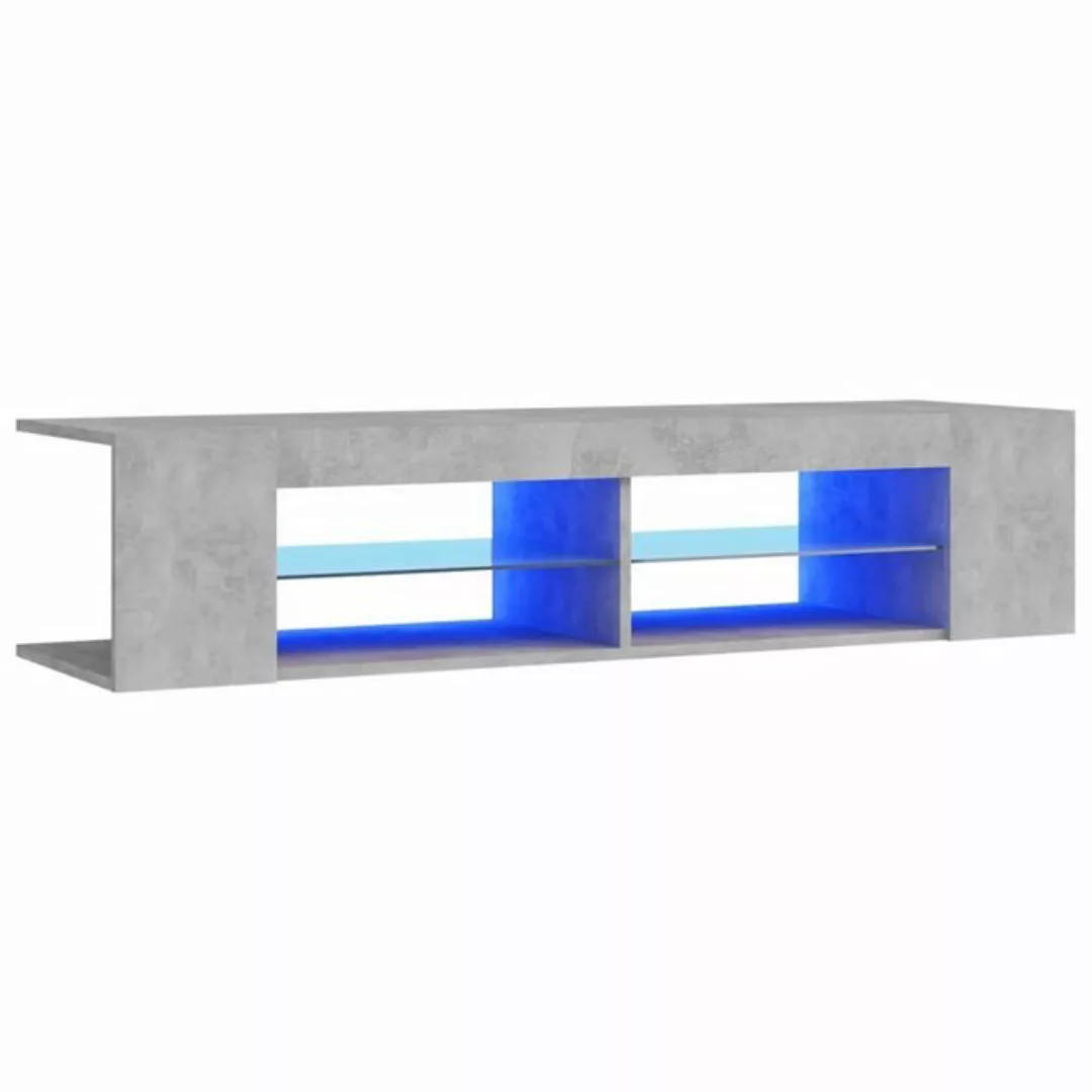 vidaXL TV-Schrank TV-Schrank mit LED-Leuchten Betongrau 135x39x30 cm Lowboa günstig online kaufen