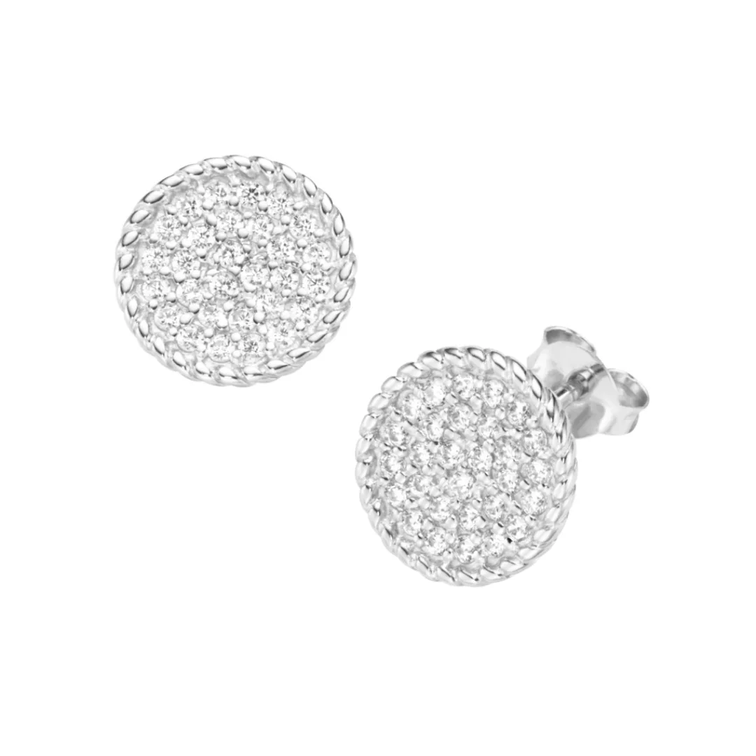 Smart Jewel Paar Ohrstecker "rund, mit Zirkonia Steinen, Silber 925" günstig online kaufen