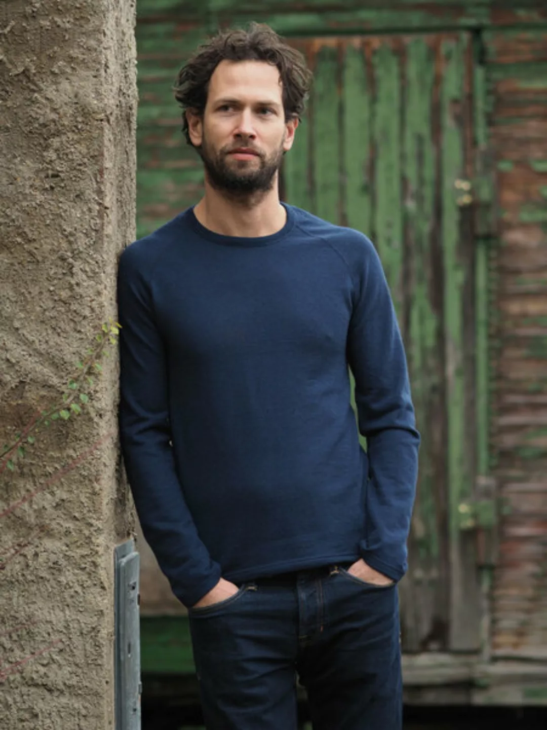 Herren Langarm-shirt Gregor Bio-merinowolle/seide günstig online kaufen