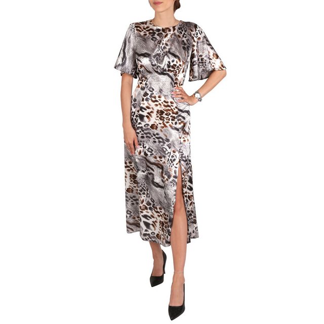 Sarcia.eu Midikleid Kleid für Damen, Tiermotiven Leopardenprint kurzärmelig günstig online kaufen