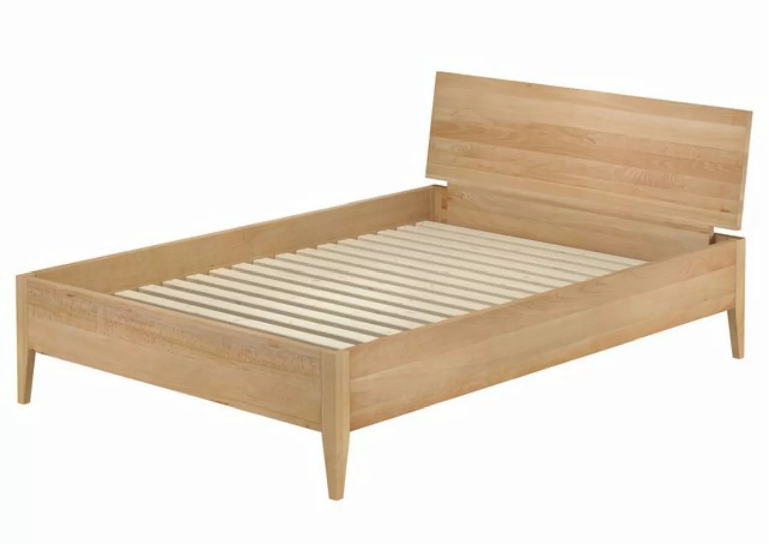 ERST-HOLZ Bett Doppelbett metallfrei 140x200 massives Buchenholz konische F günstig online kaufen