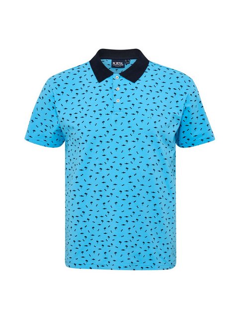 north 56 4 Poloshirt Printed Pique Poloshirt in großen Größen von North, tü günstig online kaufen