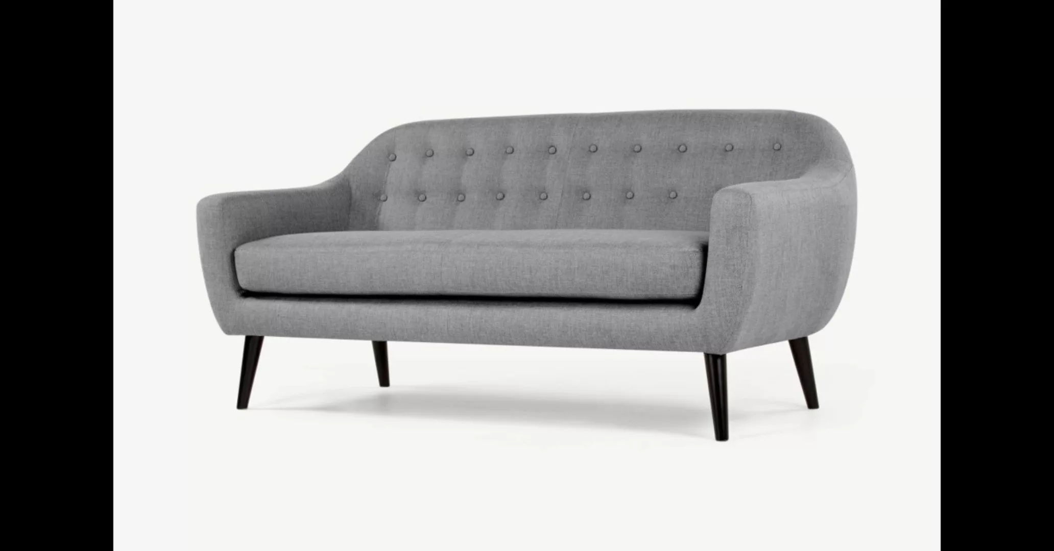 Ritchie 3-Sitzer Sofa, Perlgrau - MADE.com günstig online kaufen