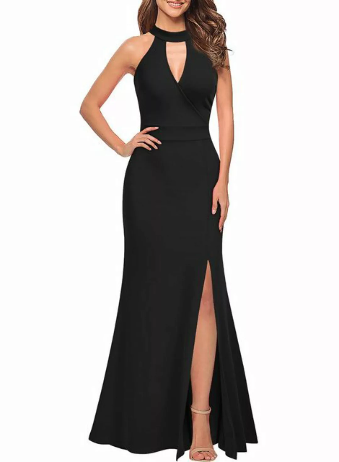 B.X Cocktailkleid Rückenfreies figurbetontes Partykleid ärmelloses elegante günstig online kaufen