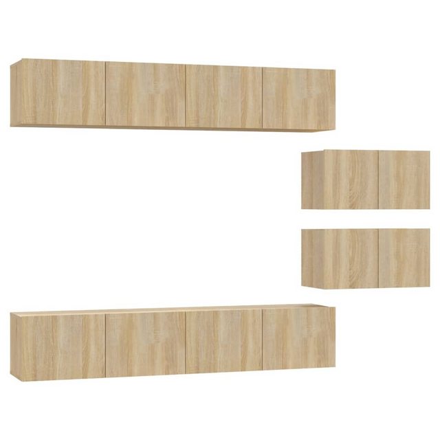 vidaXL TV-Schrank 6-tlg. TV-Schrank-Set Sonoma-Eiche Holzwerkstoff (6-St) günstig online kaufen