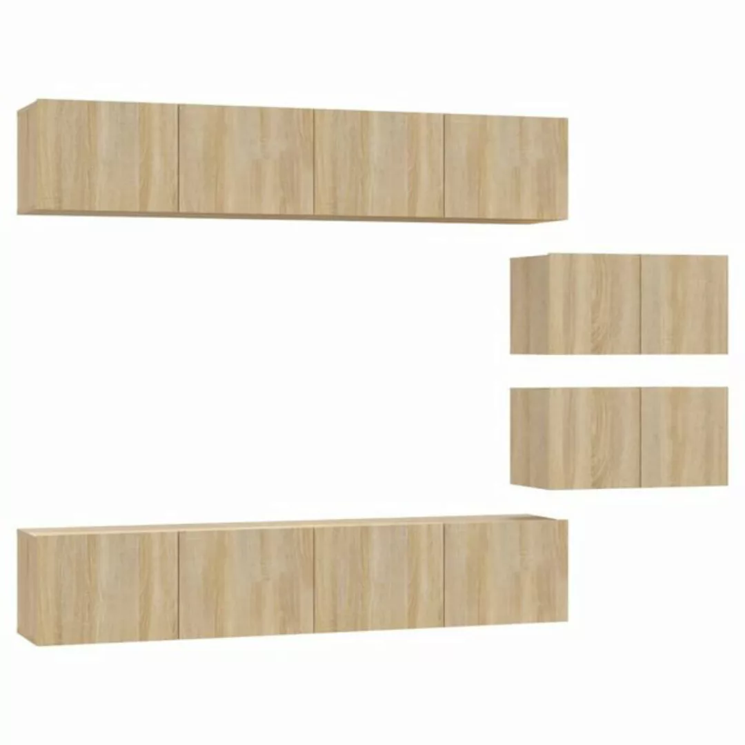 vidaXL TV-Schrank 6-tlg. TV-Schrank-Set Sonoma-Eiche Holzwerkstoff (6-St) günstig online kaufen