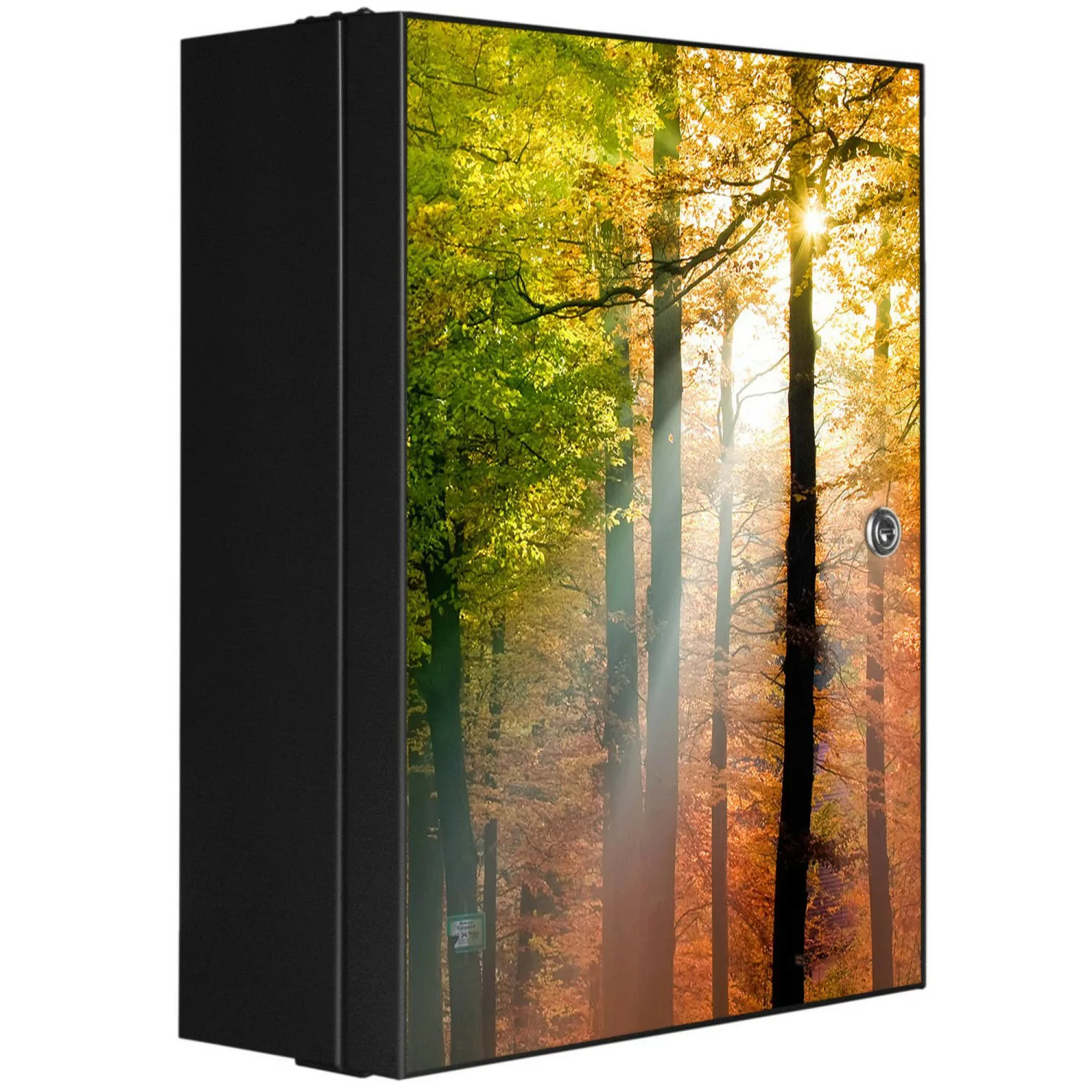 Banjado XXL Medizinschrank Abschliessbar 35x46x15cm Arzneischrank Anthrazit günstig online kaufen