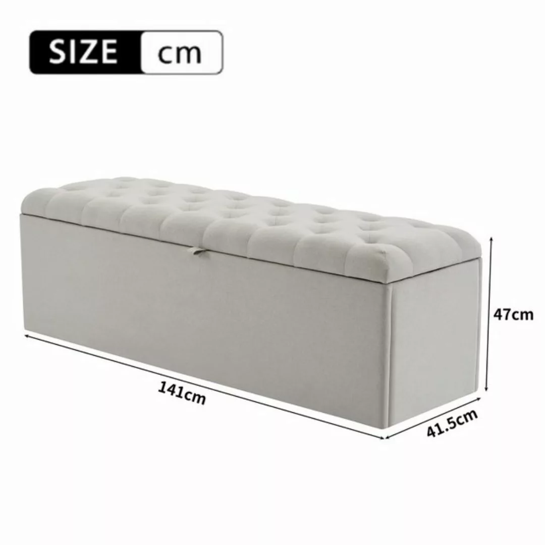 WISHDOR Polsterbett Doppelbett Stauraumbett (141*41.5*47cm) günstig online kaufen