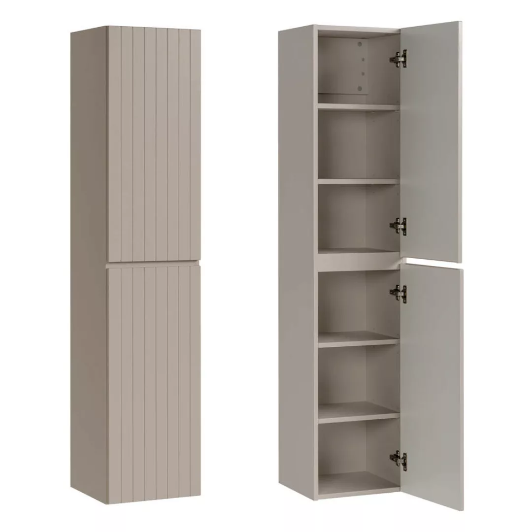 Badezimmer Hochschrank IRAKLIO-56-CASHMERE Kaschmir B/H/T ca. 35/160/33cm günstig online kaufen