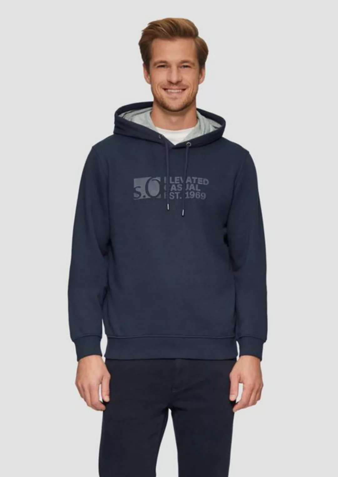 s.Oliver Kapuzensweatshirt, mit Front-Print günstig online kaufen