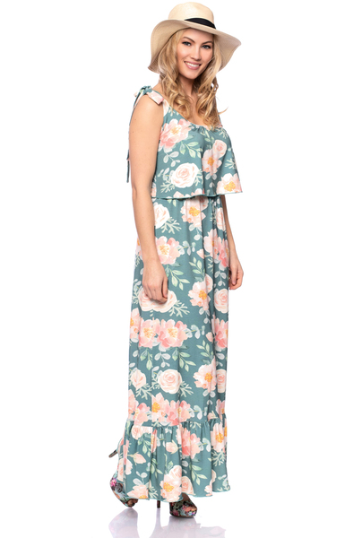 Mania Maxi Umstands- Und Stillkleid Mit Volant günstig online kaufen