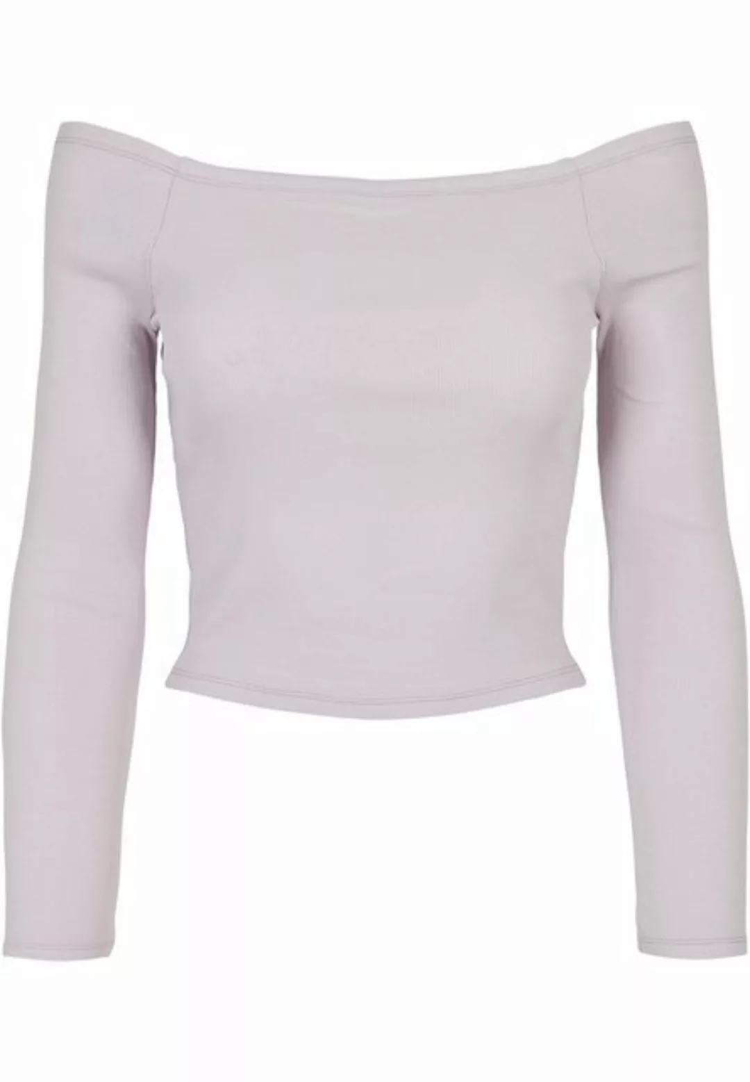 URBAN CLASSICS Langarmshirt Urban Classics Damen Ladies Off Shoulder Rib Lo günstig online kaufen