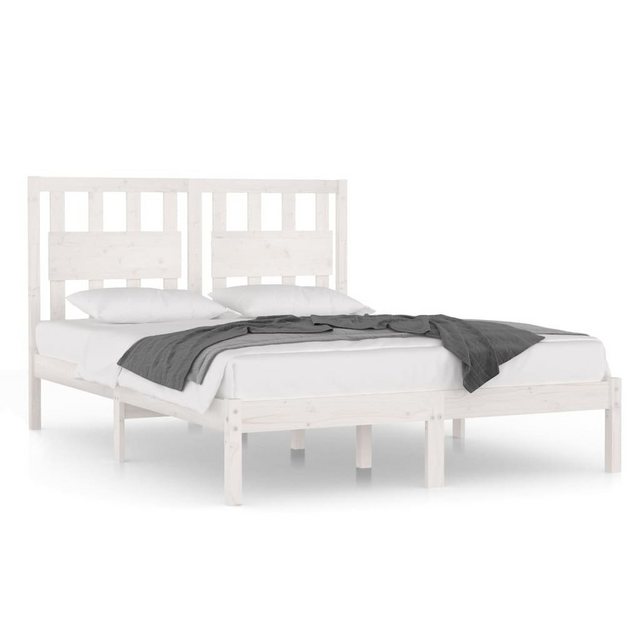 vidaXL Bettgestell Massivholzbett Weiß Kiefer 200x200 cm Bett Bettgestell D günstig online kaufen