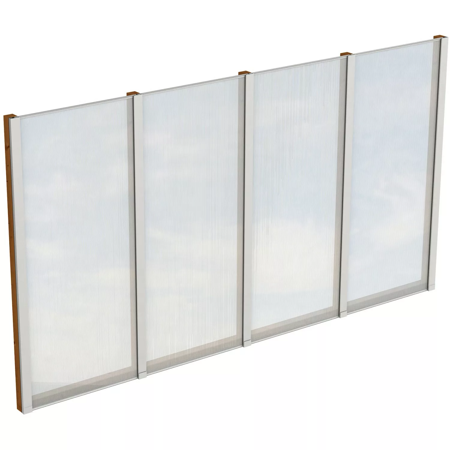 Skan Holz Seitenwand m. Polycarbonatplatten (FS) 355 x 200 cm Fichte Nussba günstig online kaufen