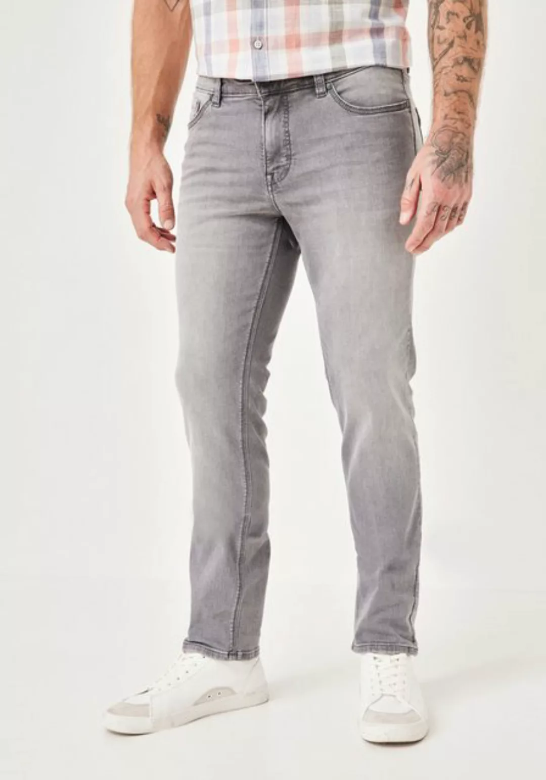 Paddock's Slim-fit-Jeans PIPE Graue Slim-Fit Jeans mit Stretch günstig online kaufen