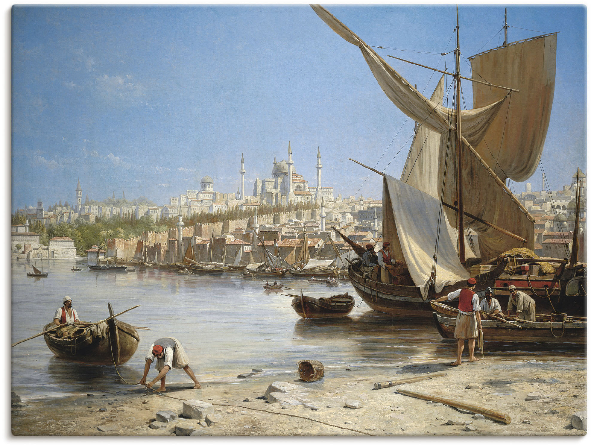 Artland Leinwandbild »Konstantinopel.«, Boote & Schiffe, (1 St.), auf Keilr günstig online kaufen