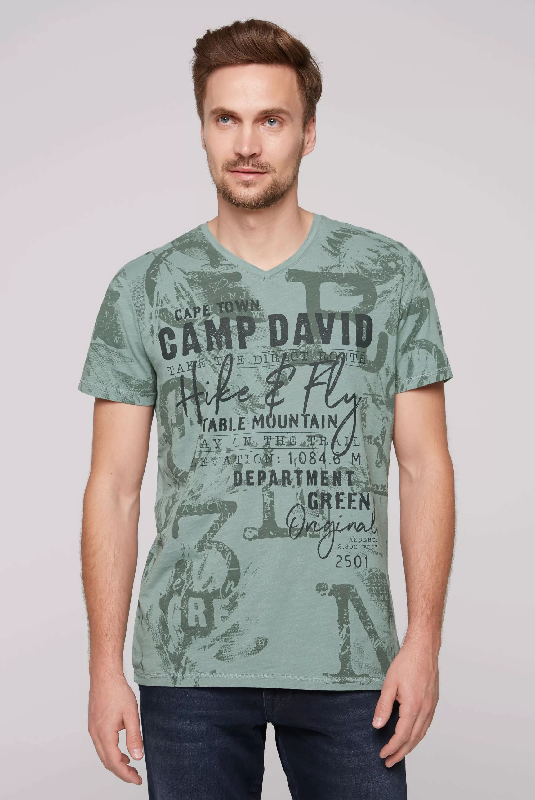 CAMP DAVID V-Shirt, aus Baumwolle günstig online kaufen