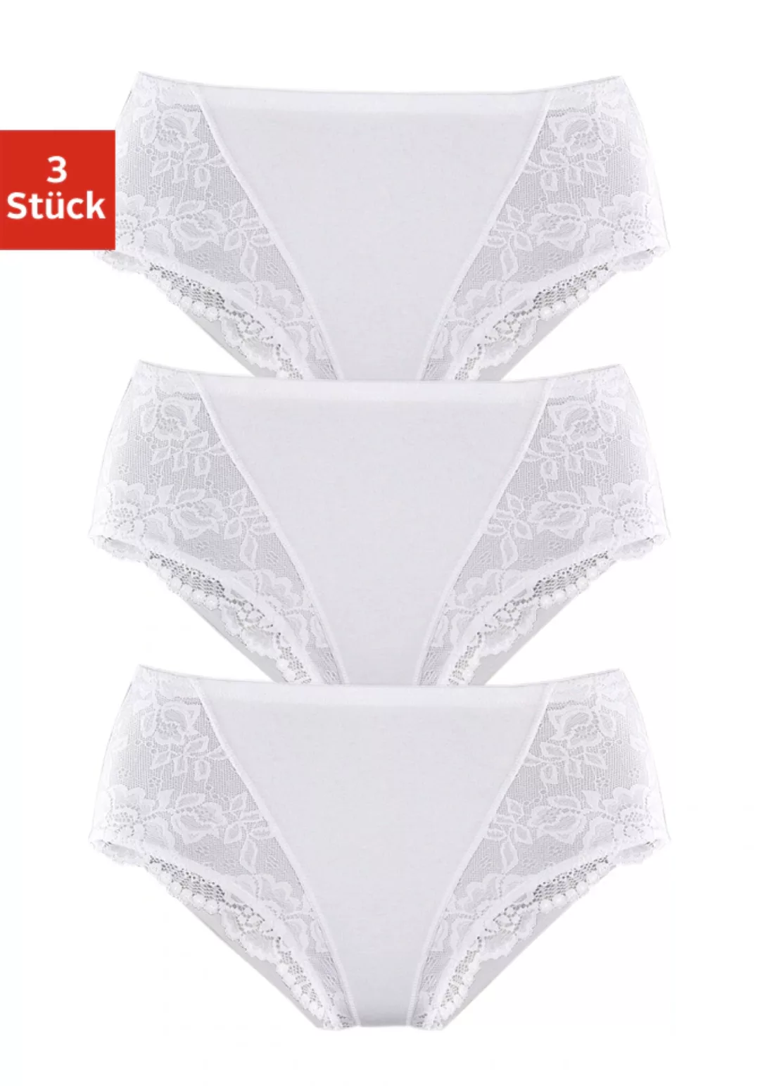 petite fleur Formslip, (Packung, 3 St.), aus elastischer Baumwoll-Qualität günstig online kaufen