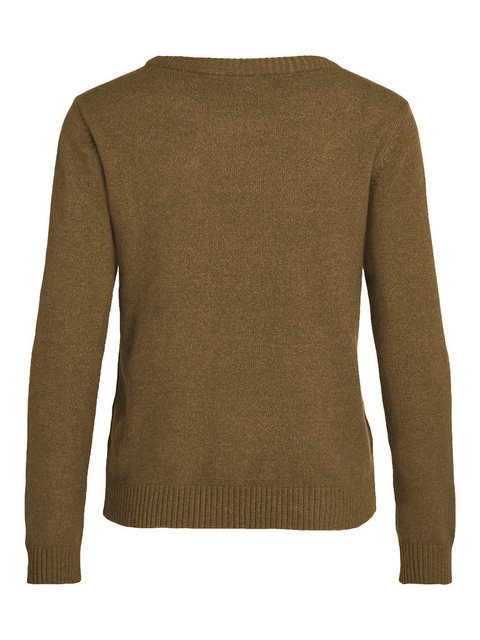 Vila Strickpullover Dünner Rundhals Strickpullover VIRIL 5641 in Braun günstig online kaufen