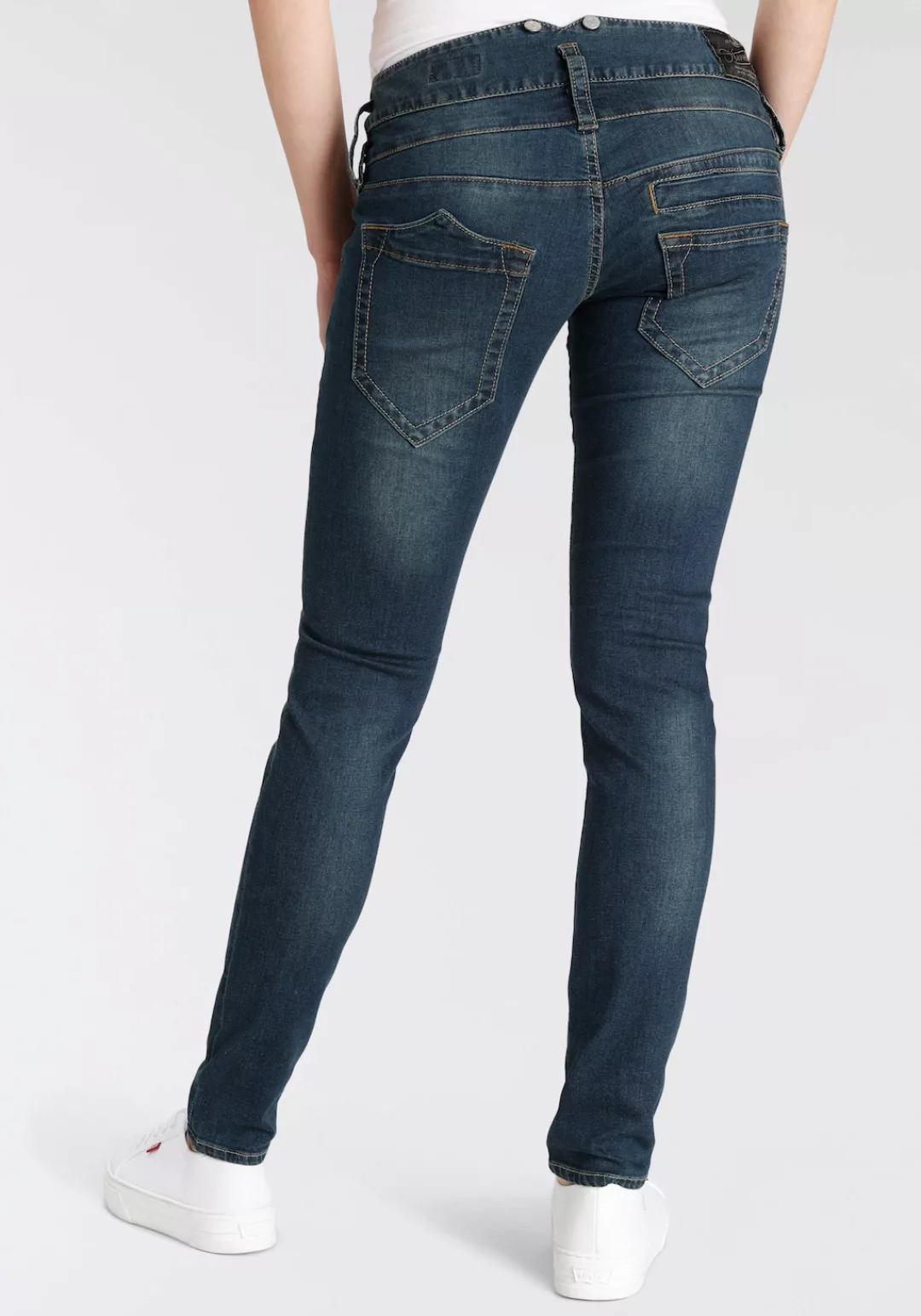 Herrlicher Slim-fit-Jeans Pitch Slim Jeans aus Bio-Baumwolle Used Look, aus günstig online kaufen