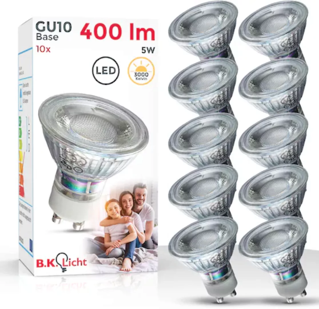 B.K.Licht LED-Leuchtmittel, GU10, 10 St., Warmweiß günstig online kaufen