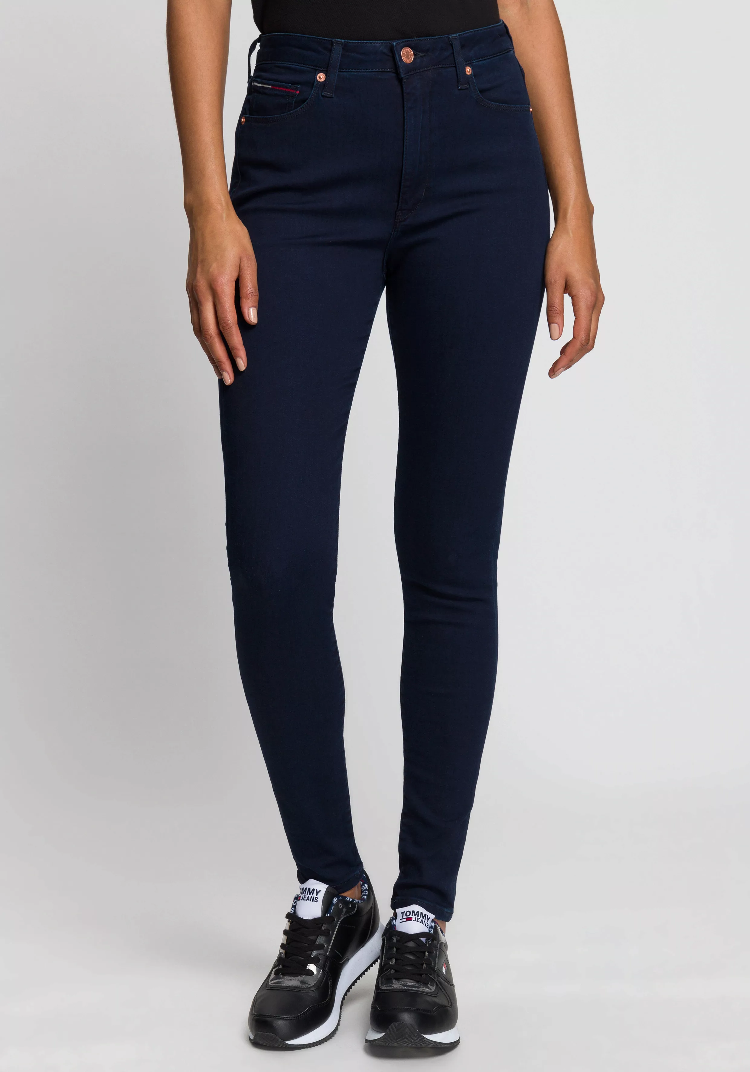 Tommy Hilfiger Damen Jeans Sylvia - Skinny Fit - Blau - Avenue Dark Blue St günstig online kaufen