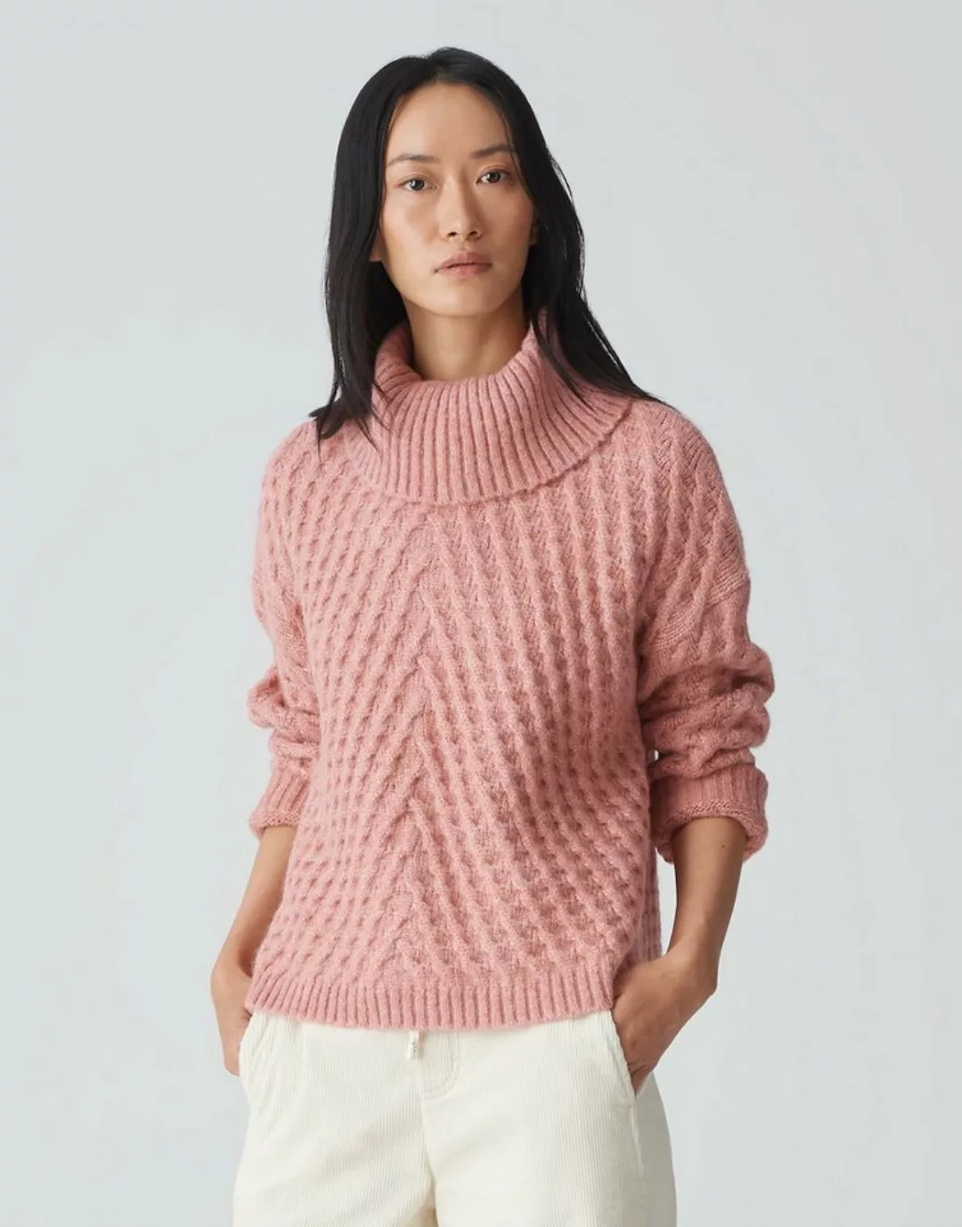 OPUS Strickpullover Plinea hazy fog melange günstig online kaufen