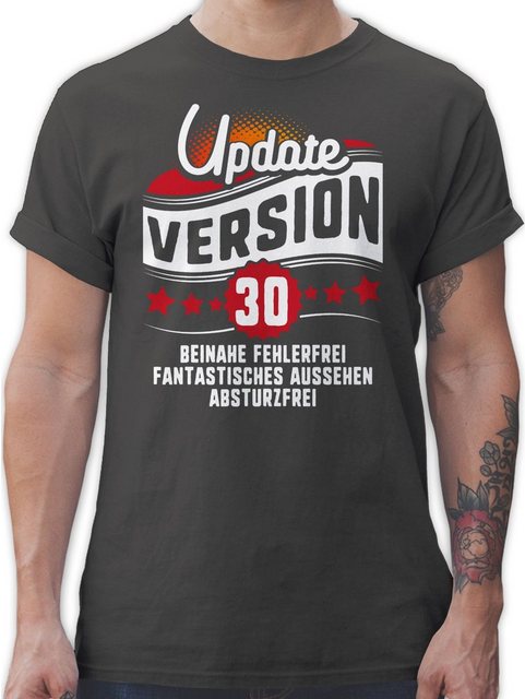 Shirtracer T-Shirt Update Version Dreißigster 30. Geburtstag günstig online kaufen