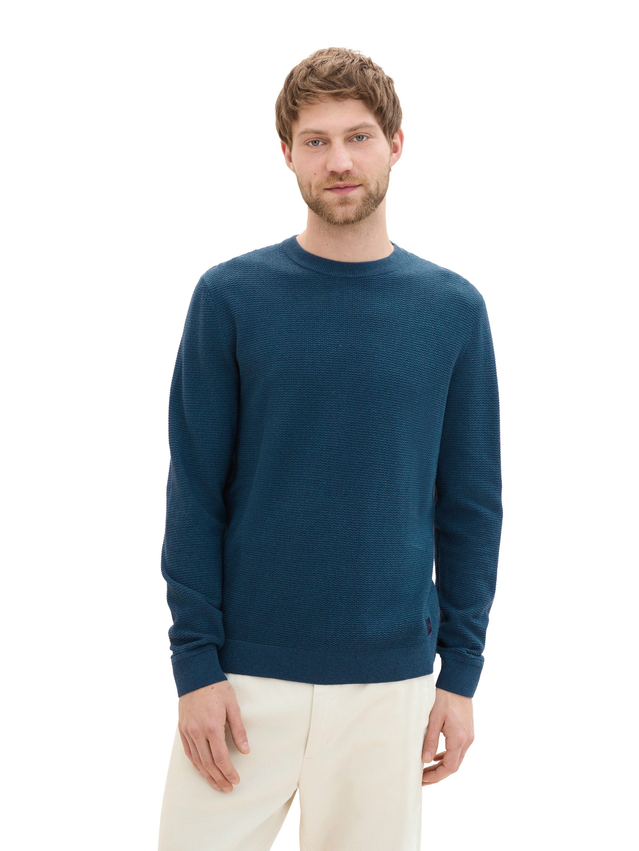 TOM TAILOR Strickpullover mit Logo-Badge an günstig online kaufen