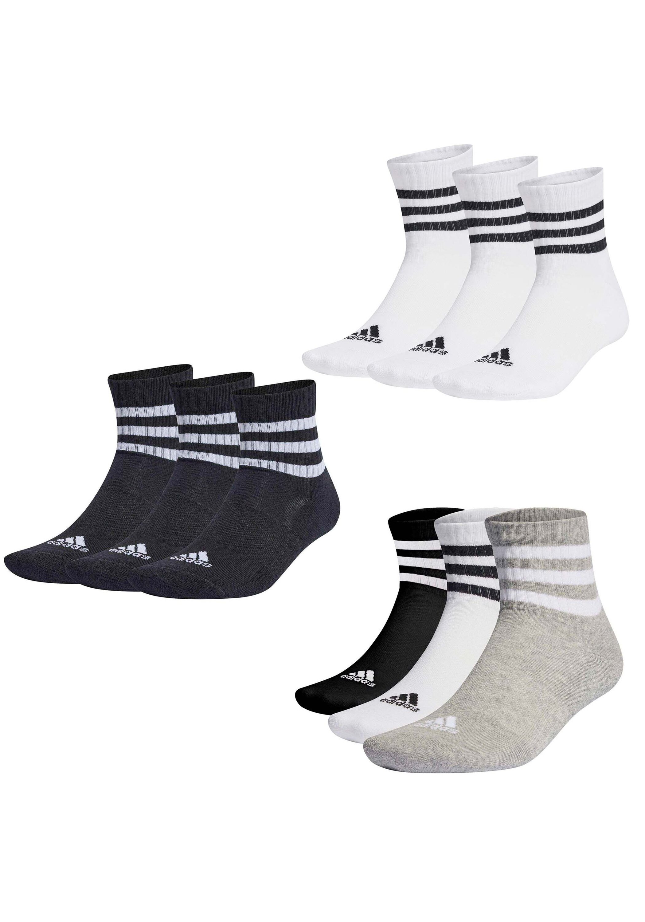 adidas Originals Kurzsocken "Socken 3-Stripes Cushioned Sportswear Mid-Cut günstig online kaufen