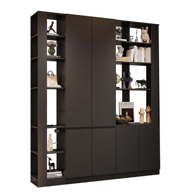 FUFU&GAGA Vitrine 150*29.5*180cm, Schwarz günstig online kaufen