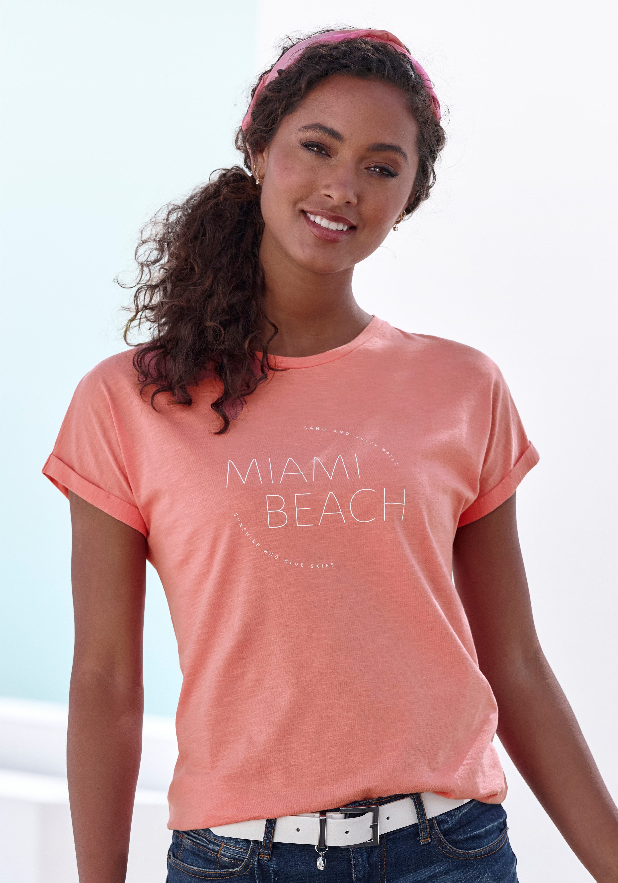 Vivance T-Shirt "mit modischem Frontprint", aus weicher Baumwoll-Qualität günstig online kaufen