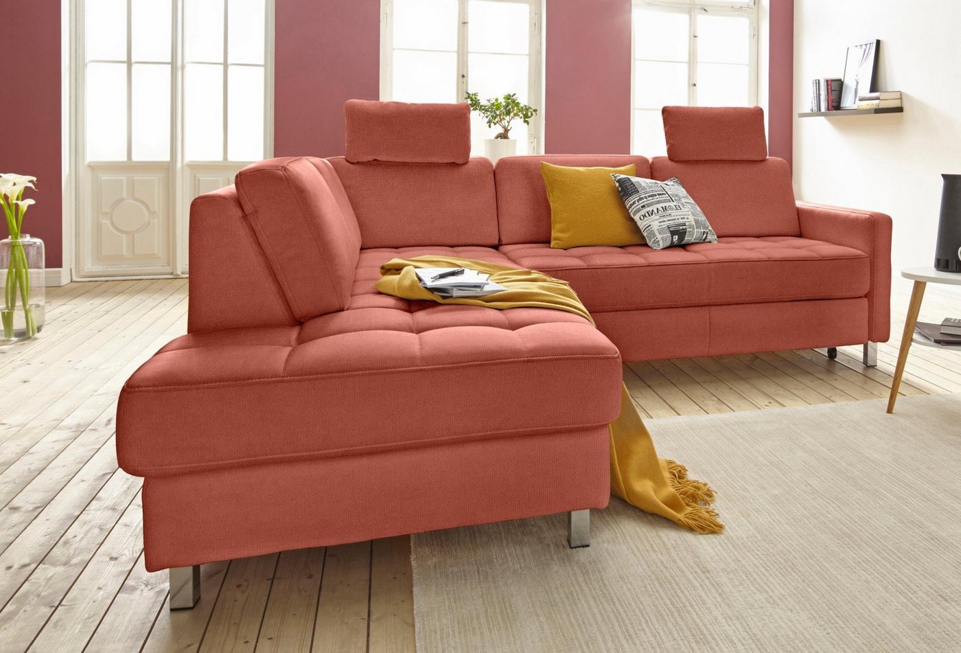 sit&more Ecksofa "Pablo L-Form", wahlweise mit Bettfunktion und Bettkasten günstig online kaufen