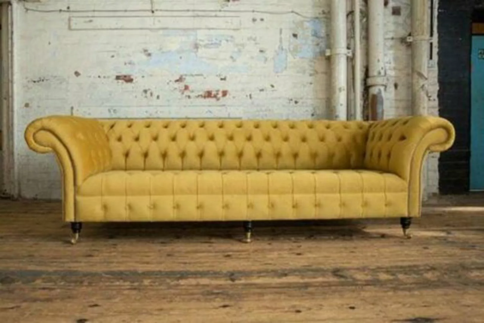 JVmoebel Chesterfield-Sofa, Chesterfield Big Textil Design Wohnzimmer Couch günstig online kaufen
