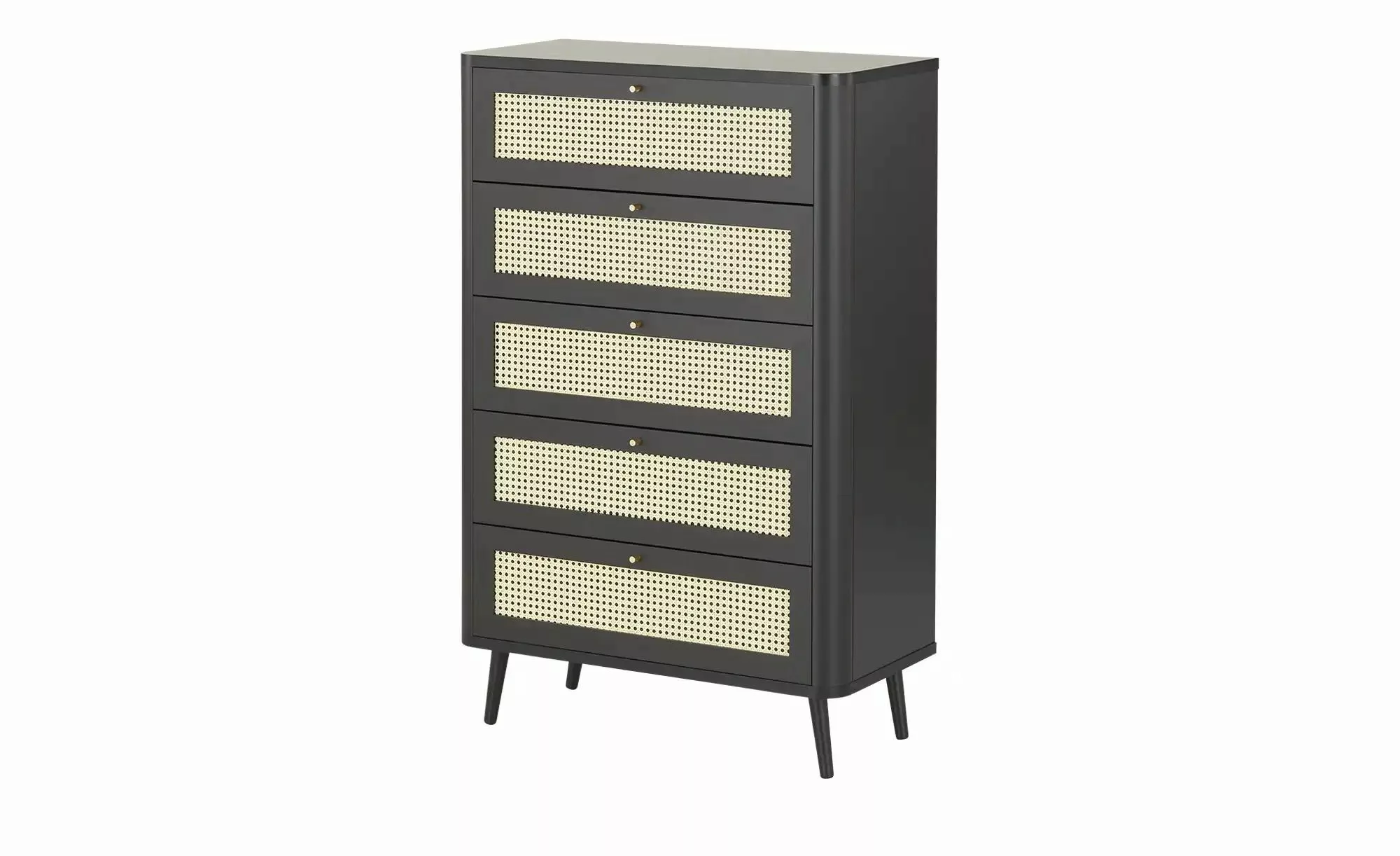 Roomers Kommode  Vienna Premium ¦ schwarz ¦ Maße (cm): B: 81 H: 126 T: 40 K günstig online kaufen