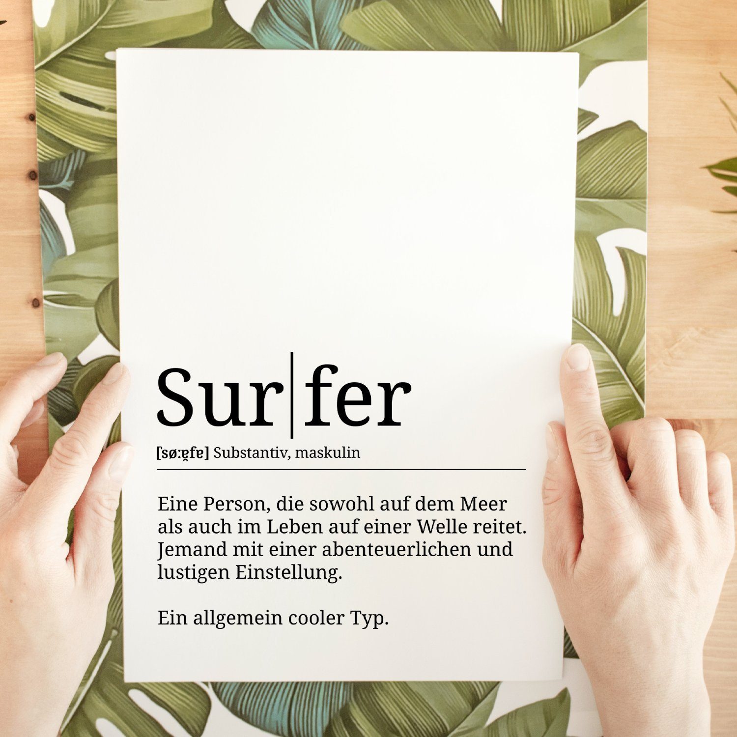 Tigerlino Poster Surfer Definition Wandbild Surfen günstig online kaufen