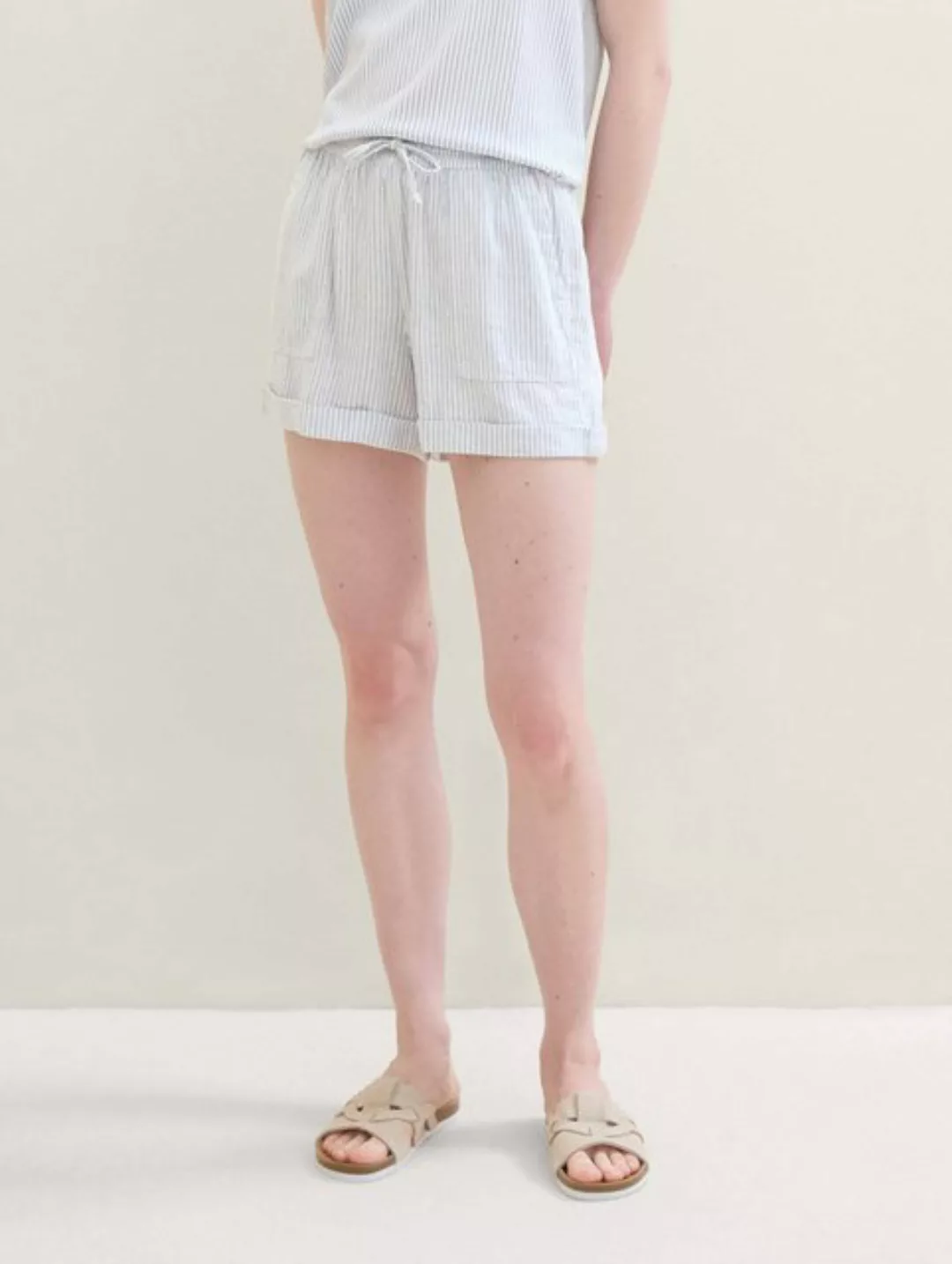 TOM TAILOR Denim Shorts Shorts mit Leinen günstig online kaufen