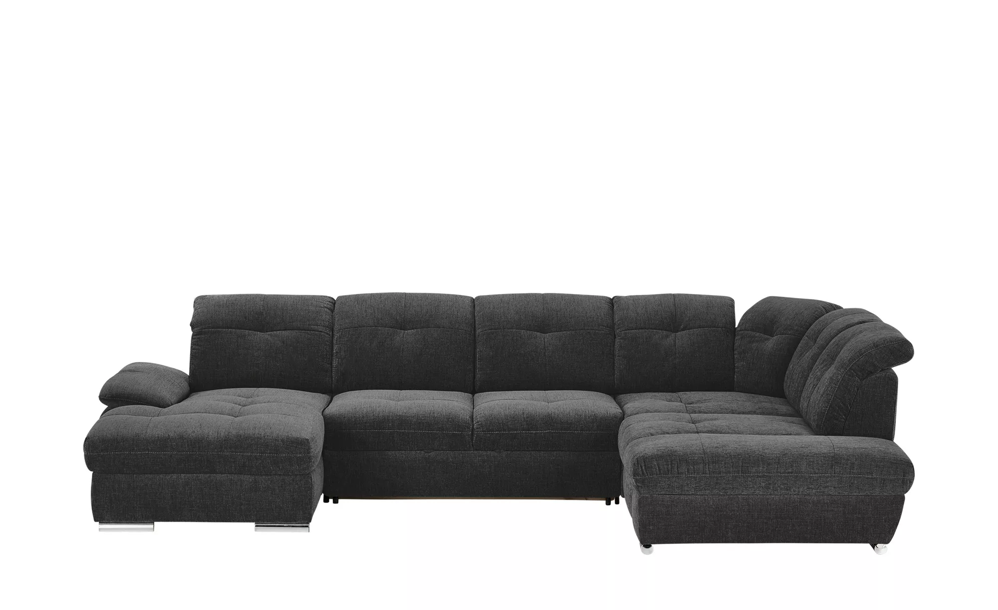 Wohnlandschaft - grau - 377 cm - 246 cm - Polstermöbel > Sofas > Wohnlandsc günstig online kaufen