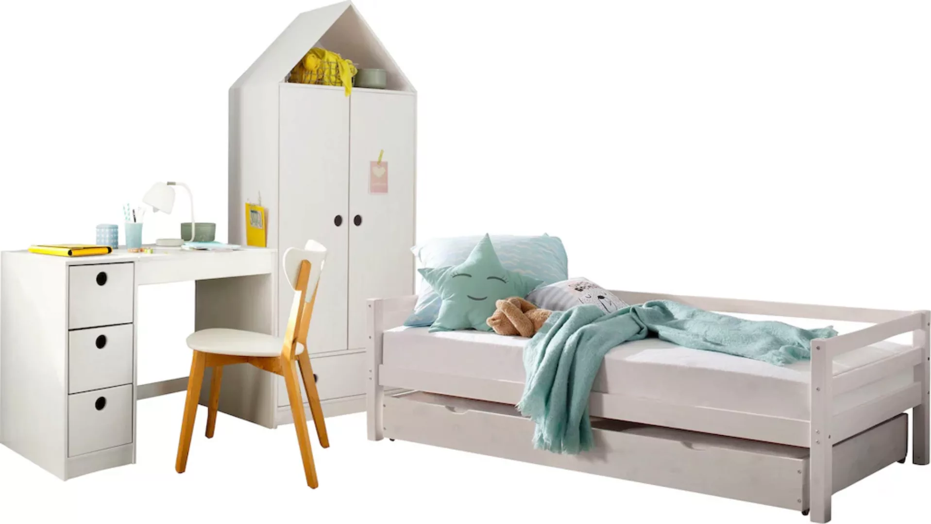 Lüttenhütt Jugendzimmer-Set "Alpi", (Spar-Set, 3 St.), Daybed, Schreibtisch günstig online kaufen