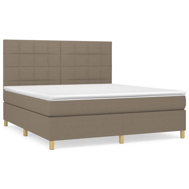 vidaXL Boxspringbett Boxspringbett mit Matratze Taupe 180x200 cm Stoff Bett günstig online kaufen