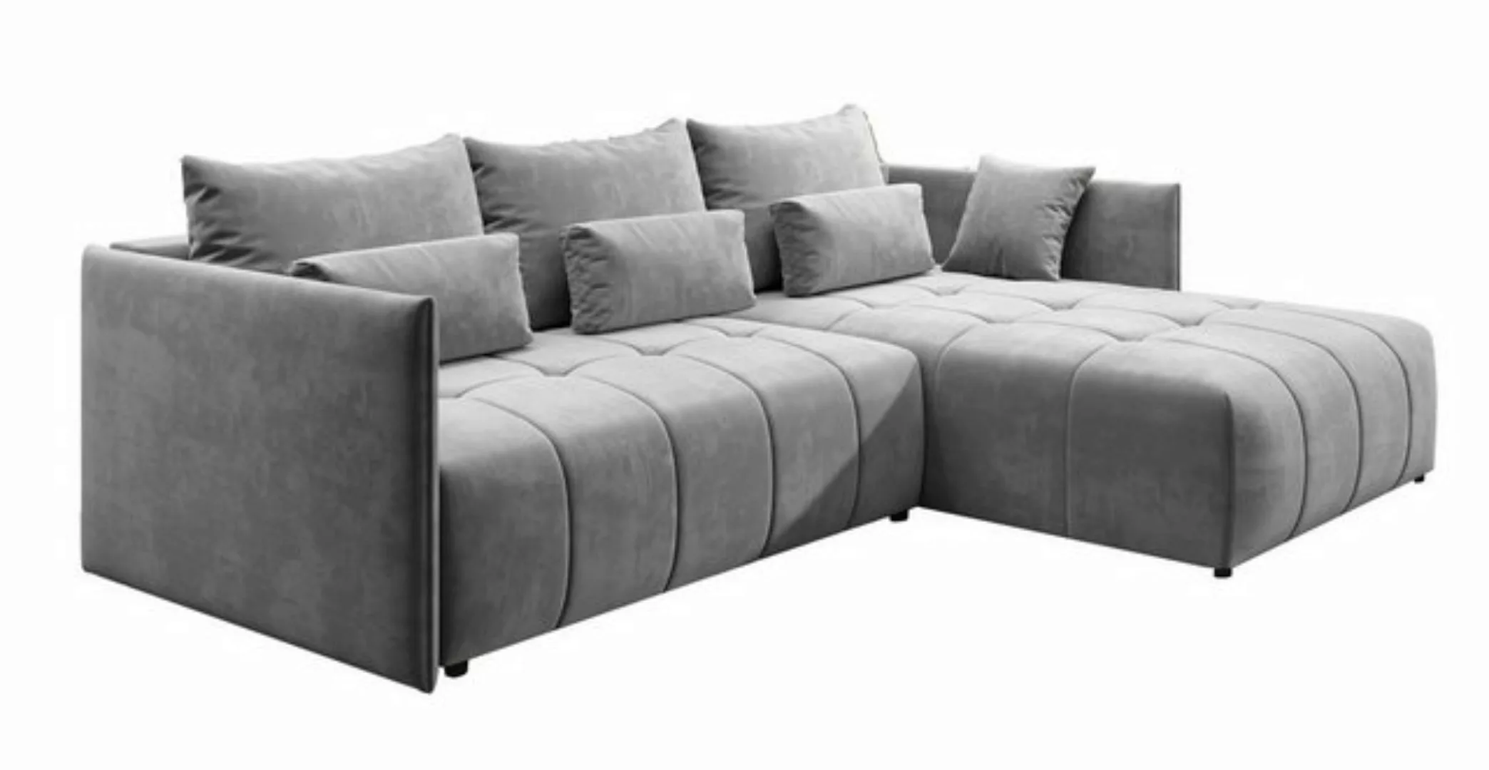 Furnix Sofa Aliicia Couch ausziehbar mit Bettkasten Kissen Schlafsofa 12 Fa günstig online kaufen