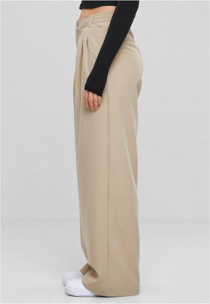URBAN CLASSICS Stoffhose "Urban Classics Damen Ladies Ultra Wide Pleat-Fron günstig online kaufen