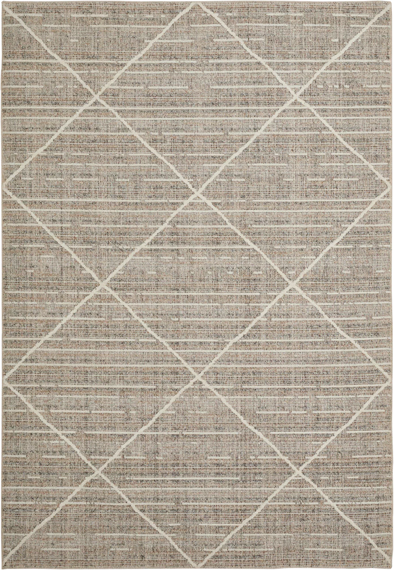 LUXOR living Teppich »Crosby«, rechteckig, 7 mm Höhe, Rauten Design, Boho-S günstig online kaufen