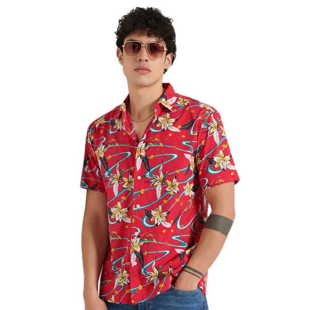 Superdry Hawaiian Kurzarm Hemd L Red Lily Aop günstig online kaufen
