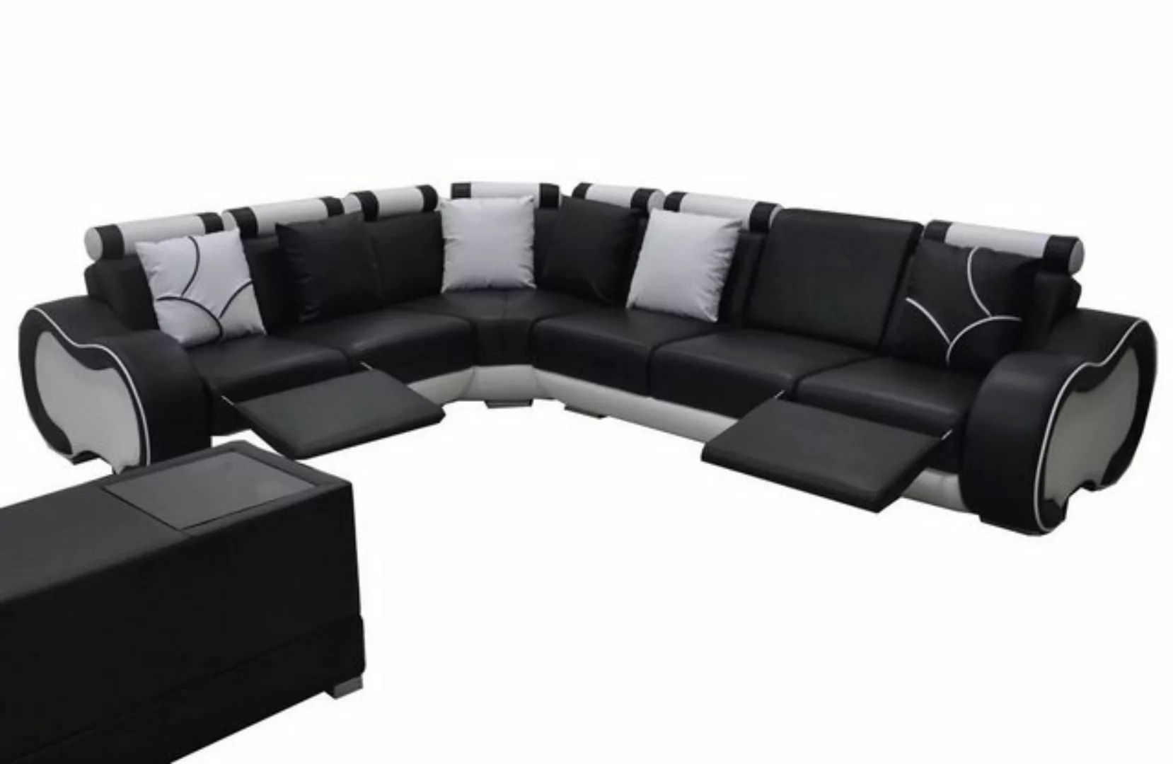 Xlmoebel Sofa Moderne XXL Wohnlandschaft aus Leder in L-Form - Ecksofa C403 günstig online kaufen