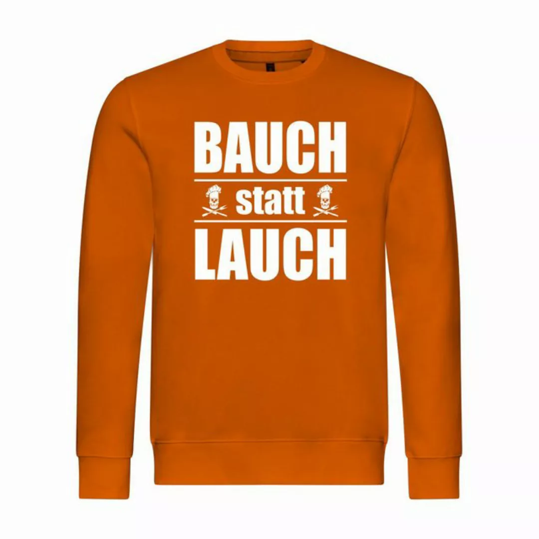 deinshirt Rundhalspullover Herren Pullover Bauch statt Lauch Mit Print Moti günstig online kaufen