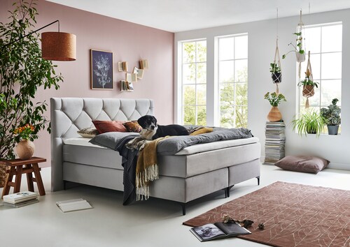 Home affaire Boxspringbett "Aiko", 100% vegan, mit tierfreundlichem Bezugss günstig online kaufen