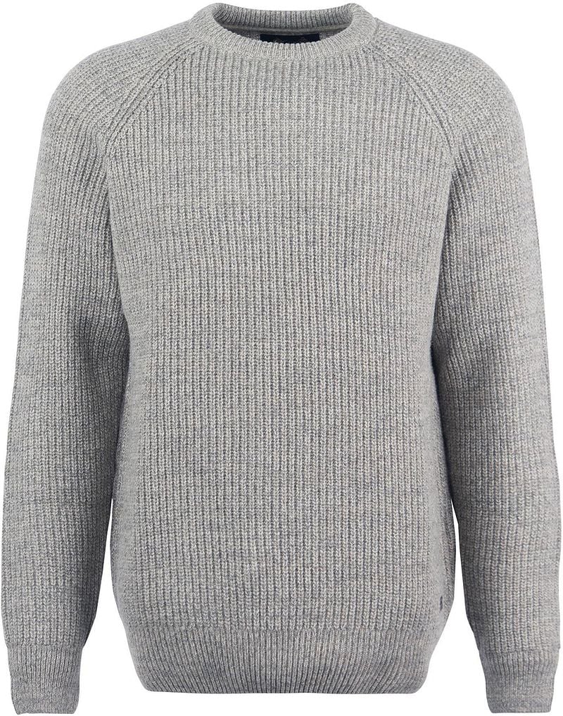 Barbour Pullover Lambswool Knitted Stone Grau - Größe S günstig online kaufen