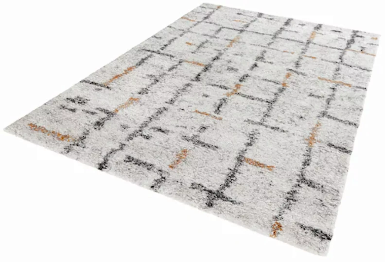 HANSE Home Hochflor-Teppich »Grid«, rechteckig günstig online kaufen